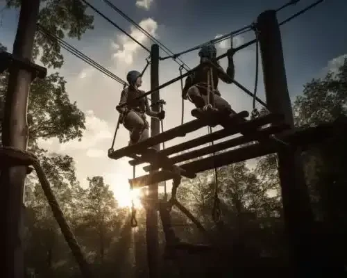 Was machen in Dresden? Klettern im Kletterwald Dresden!