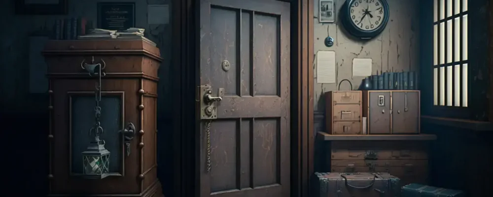 Escape Room von Innen, spannende Atmosphäre